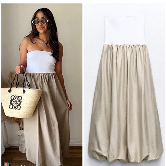 Zara Voluminous Midi Balloon Dress Size S and L - Picture 12 of 15